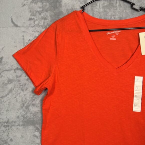 NWT New Universal Threads Coral Vneck Soft Short Sleeve Tshirt Top Size XXL - Picture 5 of 8